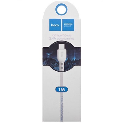 Кабель USB - Type-C Hoco X20 Exotic Radiance 12W 100см 2,4A  (white)