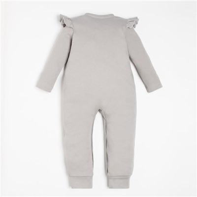 Комбинезон с крылышками для девочки «Крошка Я» BASIC LINE, рост 86-92 см, серый