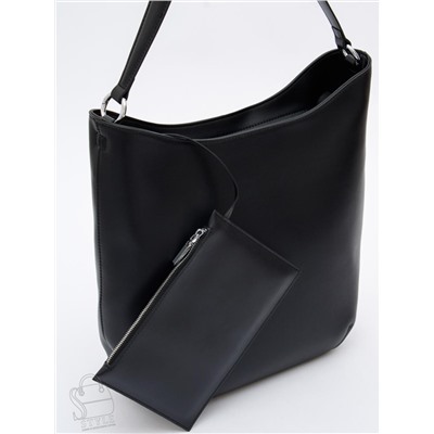 Сумка женская кожаная 1020M black  Polina&Eiterou в Новосибирске