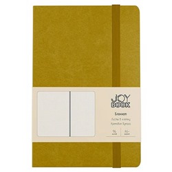 Блокнот А6- 96л клетка "Joy Book. Фисташковый мусс" на резинке,карман, кожзам БДБК6964536 Listoff