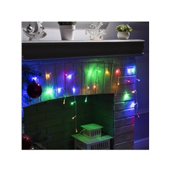 Гирлянда «Бахрома» 3×0.5 м, IP20, прозрачная нить, 80 LED, свечение мульти, 8 режимов, 220 В