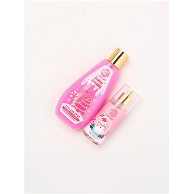 Подарочный набор новогодний «Счастья в Новом году», гель для душа, мочалка и мист, URAL LAB