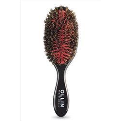 Ollin Щётка массажная для волос / Elegant, 11 рядов, натуральная щетина, малая KRISTALLER, 1110903