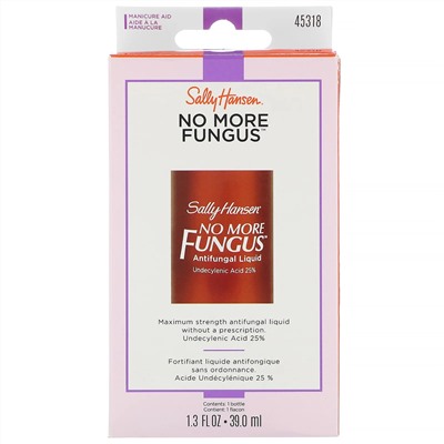 Sally Hansen, No More Fungus, противогрибковое средство максимального действия, 39 мл (1,3 жидк. унции)