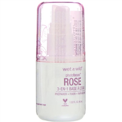 Wet n Wild, Жидкая основа под макияж PhotoFocus 3-в-1, оттенок Rose Addiction, 45 мл
