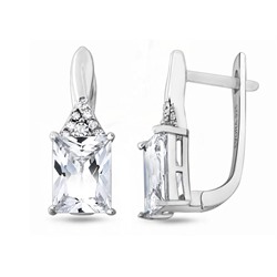 Серьги из серебра куб.циркон., МЦВ687