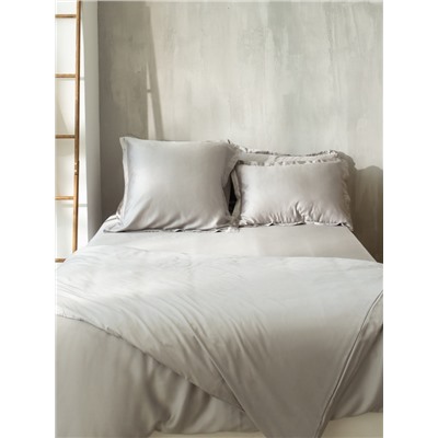 Простыня евро SL Home Tencel, 235×260 см, светло-серая, тенсель