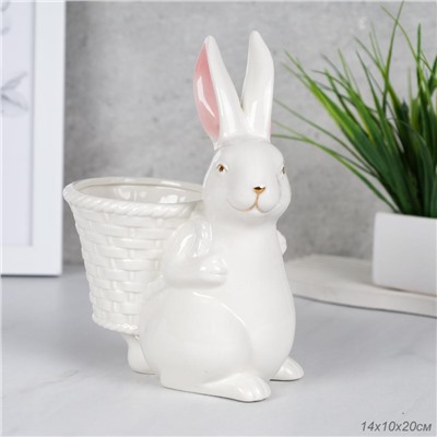Фигурка Кролик кашпо 20 см / YZ19307 /уп 36/ фарфор