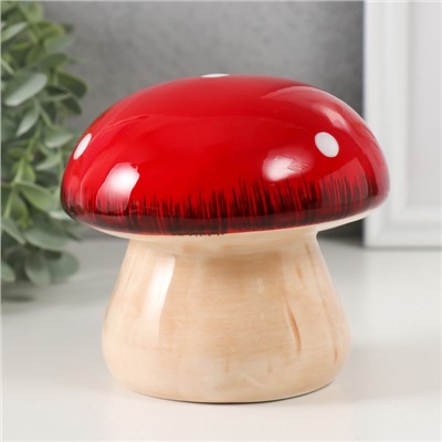 Копилка для денег «Мухоморчик», керамика, 13.3×13.3×13.3 см