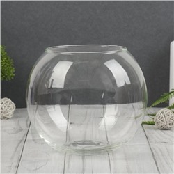 Ваза «Шаровая», 1.66 л, d=10 см, 13×15 см, стекло, прозрачная