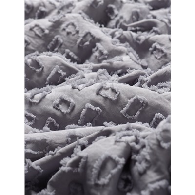 Покрывало 1.5-спальное LoveLife «Tufting: Квадрат», 150×220±5 см, микрофайбер, серо-сиреневое