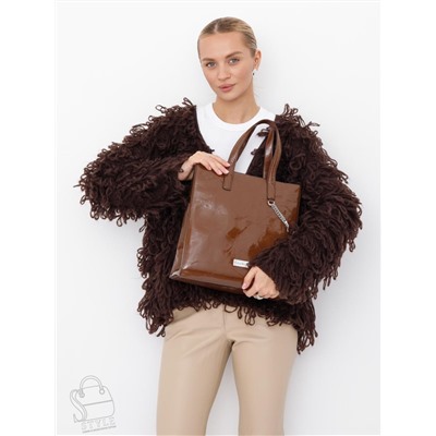 Сумка женская кожаная 91147SP brown Velina Fabbaino-Safenta в Новосибирске