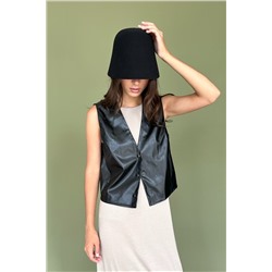 Жилетка эко-кожа  ECO039/03/Черный