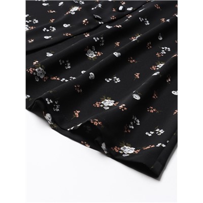 Платье мини женское с воротником MIST, размер 48, чёрное