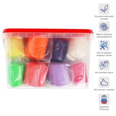 Тесто для лепки, 25 цветов, 1500 г, «Игротека», в пластиковом контейнере, аксессуары в ПОДАРОК
