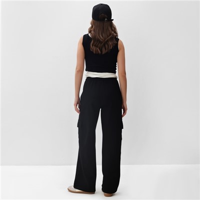 Брюки женские карго MIST размер 40-42, чёрные