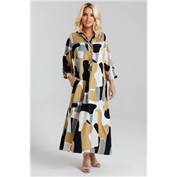 Платье  6145/04/Бежевый, черный