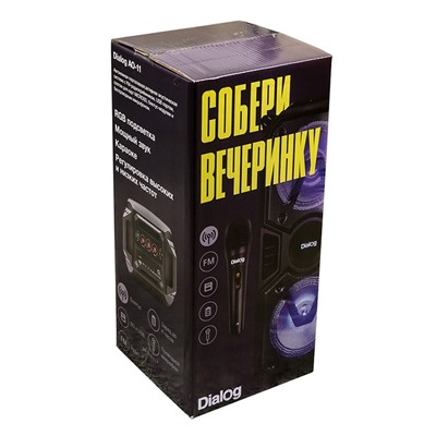 Портативная акустика напольная Dialog Oscar AO-11, микрофон (black)