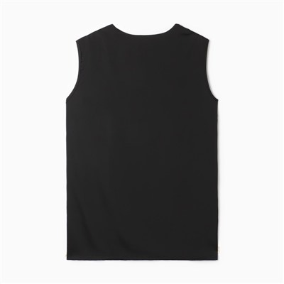 Майка шелковая женская MIST plus-size, размер 56, чёрная