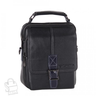 Сумка мужская кожаная 67712Z black Zinimxs
