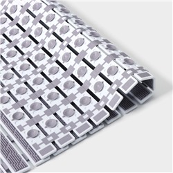 Коврик противоскользящий в ванну на присосках SAVANNA, 40×68 см, серый