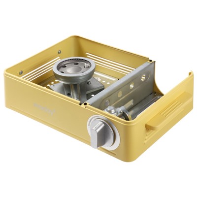 Плита газовая портативная maclay, для кемпинга, 20×32.5×10.5 см, бежевая