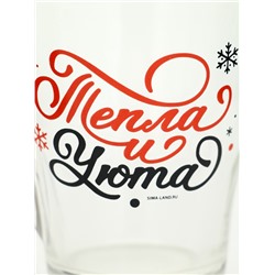 Кружки стеклянные новогодние «Персонажи», набор 2 шт.