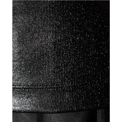 Футболка облегающая из хлопка в рубчик с вырезом лодочка с матовым покрытием металлик