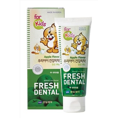 Hanil Зубная паста для детей со вкусом яблока / Fresh Dental for kids Apple, 80 мл KRISTALLER, 1130067