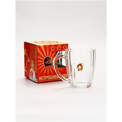 Кружка пивная непробиваемая «Пионер», стекло, 500 мл