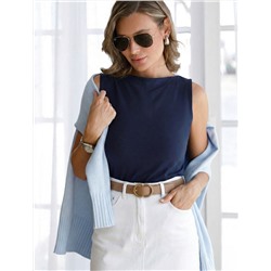 Топ из премиального хлопка с эластаном