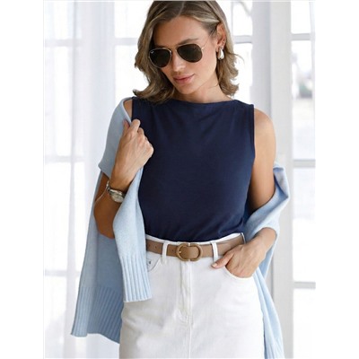 Топ из премиального хлопка с эластаном