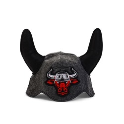 Шапка для бани и сауны «Бык - байкер», полиэфир 70%, шерсть 30%, «Добропаровъ»