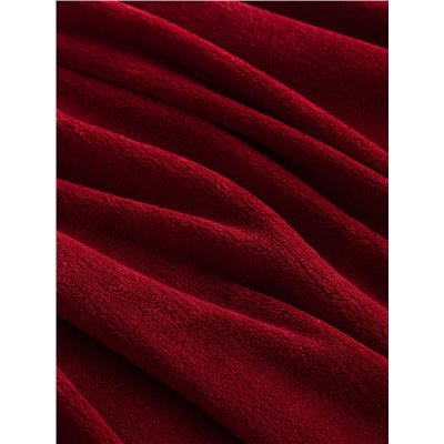 Плед «Этель», 180×200 см, корал-флис, бордовый
