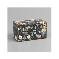 Гирлянда «Нить» 3 м с насадками «Снежинки малые», IP20, прозрачная нить, 20 LED, свечение мульти (RG/RB), мигание, USB