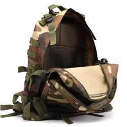 Рюкзак тактический туристический Storm tactic, 40 л, с карманами, расцветка мультикам, зелёный/коричневый
