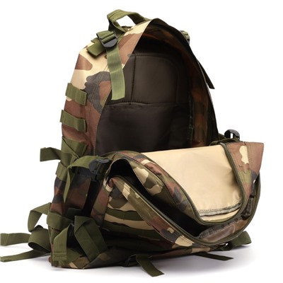 Рюкзак тактический туристический Storm tactic, 40 л, с карманами, расцветка мультикам, зелёный/коричневый