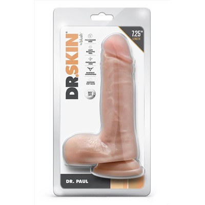 Телесный фаллоимитатор Dr. Paul - 18,4 см.