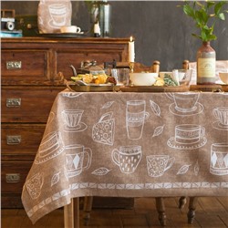 Скатерть «Доляна» Cup of tea, 110×144 см, 100% хлопок, 164 г/м²
