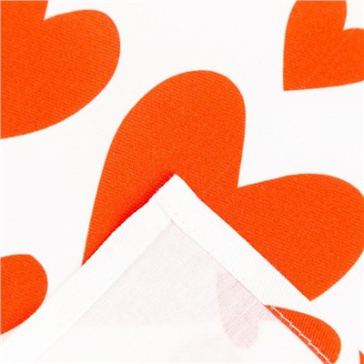 Фартук «Этель» Red hearts 60×65 см, 100% хлопок, саржа 190 г/м²