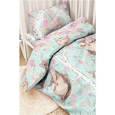КПБ детск. поплин Juno (40х60) рис. 16711-1/16712-1 Owls family
