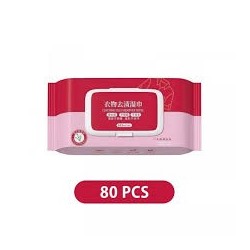 Влажные салфетки удаления пятен с одежды и обуви, 80шт