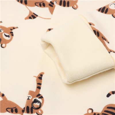 Набор (кофточка, штанишки) «Крошка Я. Тигруля», рост 56-62 см, бежевый