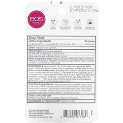 EOS, солнцезащитный бальзам для губ с маслом ши с SPF 15, лимонный, 7 г (0,25 унции)