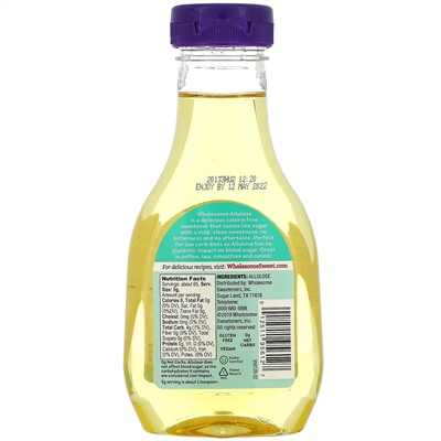 Wholesome, Allulose, Zero Calorie Liquid Sweetener, 11.5 oz ( 326 g)