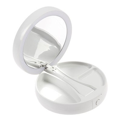 УЦЕНКА Зеркало Luazon KZ-09, подсветка, настольное, 30×16×16 см, увеличение × 10, USB