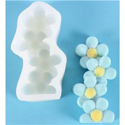 Молд силиконовый «Столбик из цветов» 3.1×6×13 см