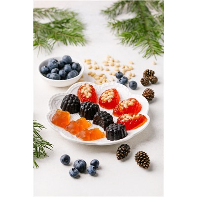 Мармелад "Настроение дарить" - без сахара /кедровый орех,черника,пихта/ 190г / ТМ Сибирский кедр