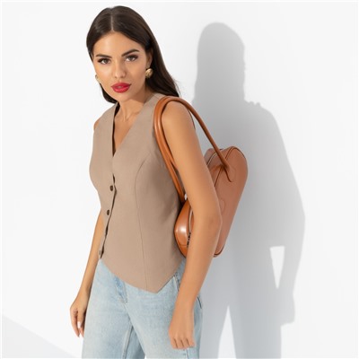 Жилет с асимметричной линией пуговиц, Секрет роскошного образа