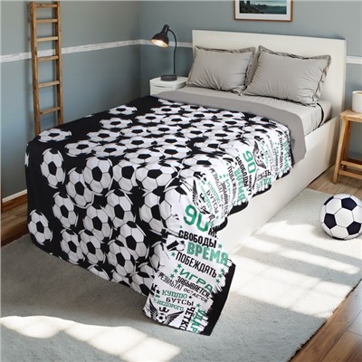 Покрывало 1.5-спальное «Этель. Футбольный мяч», 145×210 см, хлопок 100%